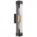 Marais Bathroom Wall Sconce, 2-Light, Bronze, Antique Brass, Clear Glass, 21"H (TOB 2318BZ/HAB-CG CLX4U)