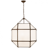 Morris Pendant, 3-Light, Antique Zinc, White Glass, 23.25"W (SK 5010AZ-WG CPZR9)