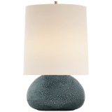 Visual Comfort & Co. Signature Collection Sumava Table Lamp, 1-Light, Blue Lagoon, Linen Oval Shade, 26.5"H (ARN 3638BLL-L CLY3X) 