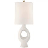 Visual Comfort & Co. Signature Collection Capra Medium Table Lamp, 1-Light, Marion White, Linen Shade, 29"H (ARN 3641MWT-L CPVWL) 