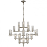 Visual Comfort & Co. Signature Collection Sonnet Large Chandelier, 30-Light, Polished Nickel, 42"W (CHC 5632PN-CG CU2FF) 