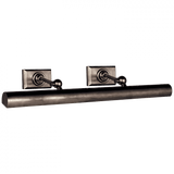 Visual Comfort & Co. Signature Collection Cabinet Maker's Picture Light, 2-Light, Bronze, 24"W (SL 2706BZ 2FU6Y) 