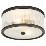 Visual Comfort & Co. Signature Collection Randolph Flush Mount, 2-Light, Bronze, Frosted Glass, 11.25"W (AH 4200BZ-FG 2FV79) 