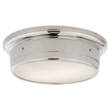 Siena Flush Mount, 2-Light, Chrome, White Glass, 14"W (SS 4016CH-WG 2CRLY)