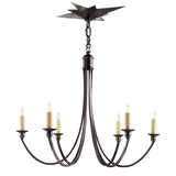 Venetian Chandelier, 6-Light, Bronze, 27"W (SC 5001BZ 28QXN)