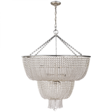 Jacqueline Chandelier, 12-Light, Burnished Silver Leaf, 32.25"W (ARN 5104BSL-CG 2MWJD)