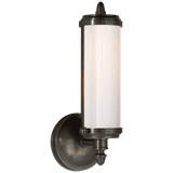 Visual Comfort & Co. Signature Collection Merchant Bathroom Wall Sconce, 1-Light, Bronze, White Glass, 12.25"H (TOB 2206BZ-WG 2CVJ5) 