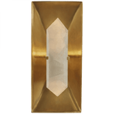 Visual Comfort & Co. Signature Collection Halcyon Wall Sconce, 1-Light, Rectangle, Antique Burnished Brass, 14"H (KW 2091AB/Q 2UZVV) 