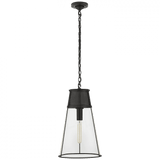 Visual Comfort & Co. Signature Collection Robinson Pendant, 1-Light, Bronze, Clear Glass, 11.75"W (TOB 5753BZ-CG 2V5PA) 