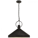 Visual Comfort & Co. Signature Collection Limoges Pendant, 1-Light, Natural Rust, Aged Iron Shade, 24"W (SK 5364NR-AI CLU64) 