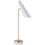 Visual Comfort & Co. Signature Collection Franca Desk Lamp, 1-Light, Pivoting, Hand-Rubbed Antique Brass, White Shade, 26"H (ARN 3401HAB-WHT CPVWT) 