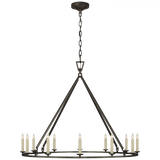 Visual Comfort & Co. Signature Collection Darlana Chandelier, 12-Light, Aged Iron, 40"W (CHC 5174AI CTYHX) 