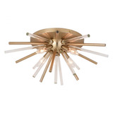 Aria Flush Mount, 4-Light, Natural Brass, 22.5"W (C0250 J7Q3)