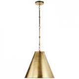 Goodman Pendant, 1-Light, Hand-Rubbed Antique Brass, Antique Brass Shade, 15"W (TOB 5090HAB-HAB 2D0EU)