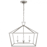 Visual Comfort & Co. Signature Collection Darlana Lantern Pendant, 4-Light, Polished Nickel, 28"W (CHC 2187PN CLR6P) 