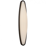 Ezra Bathroom Wall Sconce, LED, Bronze, White Glass, 24"H (ARN 2401BZ-WG CLY3F)