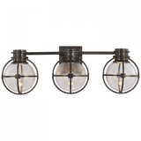 Gracie Wall Sconce, 3-Light, Bronze, Clear Glass, 8.75"H (CHD 2483BZ-CG CU0G2)