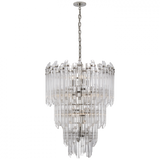 Adele Chandelier, 12-Light, Polished Nickel, Clear Acrylic, 24"W (SK 5423PN-CA 2V5QF)