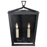 Darlana 3/4 Outdoor Lantern, 2-Light, Bronze, Clear Glass, 14"H (CHO 2040BZ 2MYJG)