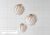 Cynara Chandelier, 1-Light, Plaster White, 29"W (CHC 5157WHT/G CHUH9)