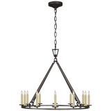 Darlana Chandelier, 12-Light, Aged Iron, 30"W (CHC 5172AI CTYHN)