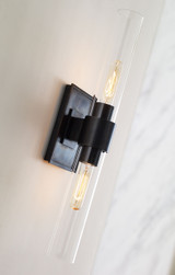 Presidio Bathroom Wall Sconce, 2-Light, Bronze, Clear Glass, 23"H (S 2164BZ-CG CTZEY)
Visual Comfort & Signature Collection