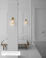 Lisette Bracketed Wall Sconce, 1-Light, LED, Hand-Rubbed Antique Brass, 13.75"H (ARN 2362HAB-WG CU1D8)