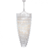 Vacarro Tall Cascading Chandelier, 12-Light, Plaster White, 25"W (JN 5135PW CU3DN)