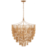 Visual Comfort & Co. Signature Collection Vacarro Large Chandelier, 12-Light, Antique Gold Leaf, 32.25"W (JN 5132AGL CU3DM) 