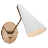 Visual Comfort & Co. Signature Collection Clemente Wall Sconce, 1-Light, Plaster White, 10.5"H (ARN 2024HAB-WHT 2K3NL) 