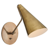 Clemente Wall Sconce, 1-Light, Hand-Rubbed Antique Brass, 10.5"H (ARN 2024HAB-HAB 2K3NK)