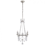 Sharon Chandelier, 4-Light, Burnished Silver Leaf, 24"W (SP 5030BSL-CG 2V4QW)