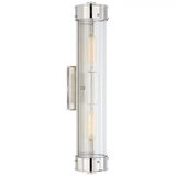 Marais Bathroom Wall Sconce, 2-Light, Polished Nickel, Clear Glass, 21"H (TOB 2318PN-CG CLX4V)