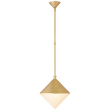 Sarnen Pendant, 1-Light, Gild, White Glass, 13.25"W (ARN 5355G-WG CPXTQ)