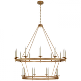 Launceton Chandelier, 20-Light, Antique Burnished Brass, 53.25"W (CHC 1608AB CTWKP)