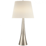 Visual Comfort & Co. Signature Collection Dover Table Lamp, 1-Light, Burnished Silver Leaf, Linen Shade, 34.75"H (ARN 3002BSL-L 2K3P0) 