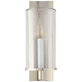 Deauville Wall Sconce, 1-Light, Polished Nickel, Clear Glass, 14.5"H (ARN 2010PN-CG 2K2RP)