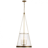 Reese Pendant, 4-Light, Soft Brass, Clear Restoration Glass, 20"W (S 5182SB-CG CU3CP)