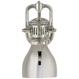 Yoke Wall Sconce, 1-Light, Polished Nickel, Polished Nickel Shade, 10.25"H (SL 2975PN-PN 28WR8)