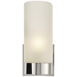 Urbane Bathroom Wall Sconce, 1-Light, Polished Nickel, Frosted Glass, 9"H (BBL 2090PN-FG 2MWKA)