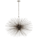 Visual Comfort & Co. Signature Collection Strada Chandelier, 20-Light, Burnished Silver Leaf, 38"W (KW 5074BSL 2R537) 