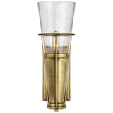 Robinson Bathroom Wall Sconce, 1-Light, Hand-Rubbed Antique Brass, Seeded Glass, 11.25"H (TOB 2751HAB-SG 2V4RN)