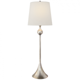 Dover Buffet Lamp, 1-Light, Burnished Silver Leaf, Linen Shade, 31.25"H (ARN 3144BSL-L 2V5R8)