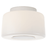Visual Comfort & Co. Signature Collection Acme Flush Mount, 3-Light, Polished Nickel, White Glass, 9"W (BBL 4105PN-WG CHUG7) 