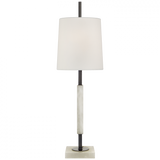 Lexington Medium Table Lamp, 1-Light, Bronze, Linen Square Shade, 31.75"H (TOB 3627BZ/ALB-L CHXFL)