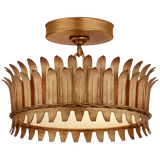 Leslie Semi-Flush, 2-Light, Gilded Iron, 12"W (SK 4205GI CPXV0)