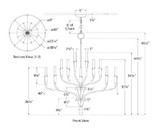Visual Comfort & Co. Signature Collection Aiden Chandelier, 20-Light, Polished Nickel, 40.5"W (CHC 5503PN CQ0QC) 