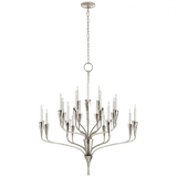 Visual Comfort & Co. Signature Collection Aiden Chandelier, 20-Light, Polished Nickel, 40.5"W (CHC 5503PN CQ0QC) 