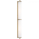 Calliope Bathroom Wall Sconce, LED, Hand-Rubbed Antique Brass, White Glass, 32.75"H (TOB 2193HAB-WG CTZG5)