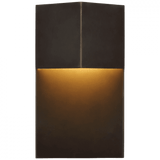 Visual Comfort & Co. Signature Collection Rega Wide Wall Sconce, 1-Light, LED, Bronze, 12"H (KW 2781BZ CU2D4) 